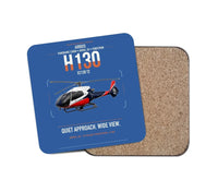 Thumbnail for Airbus H130 design on blue 1 piece coaster