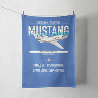 Thumbnail for Cessna Citation Mustang design on blue towel