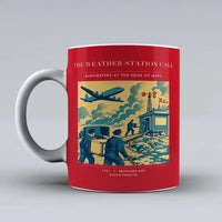 Thumbnail for VINTAGE G4288 - The Weather Station Call - Ceramic Mug design on red