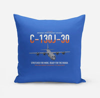 Thumbnail for C-130J-30 Super Hercules design on blue pillow