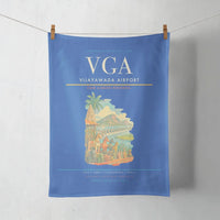 Thumbnail for Vijayawada Airport (VGA) design on blue towel