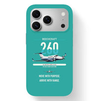Thumbnail for Beechcraft King Air 260 design on turquoise magsafe iphone case, for iPhone 17 Pro