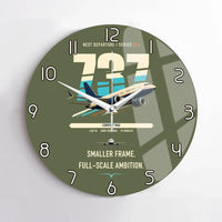 Thumbnail for Boeing 737 MAX 7 design on green army no frame wall clock