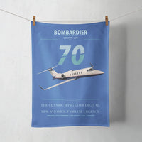 Thumbnail for Bombardier Learjet 70 design on blue towel