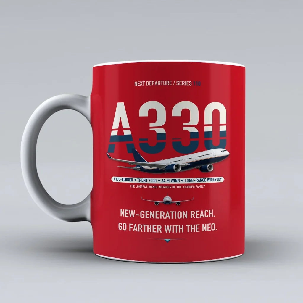 A330-800neo Mug design on red airbus