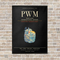 Thumbnail for Portland International Jetport PWM - Canvas Framed - Black