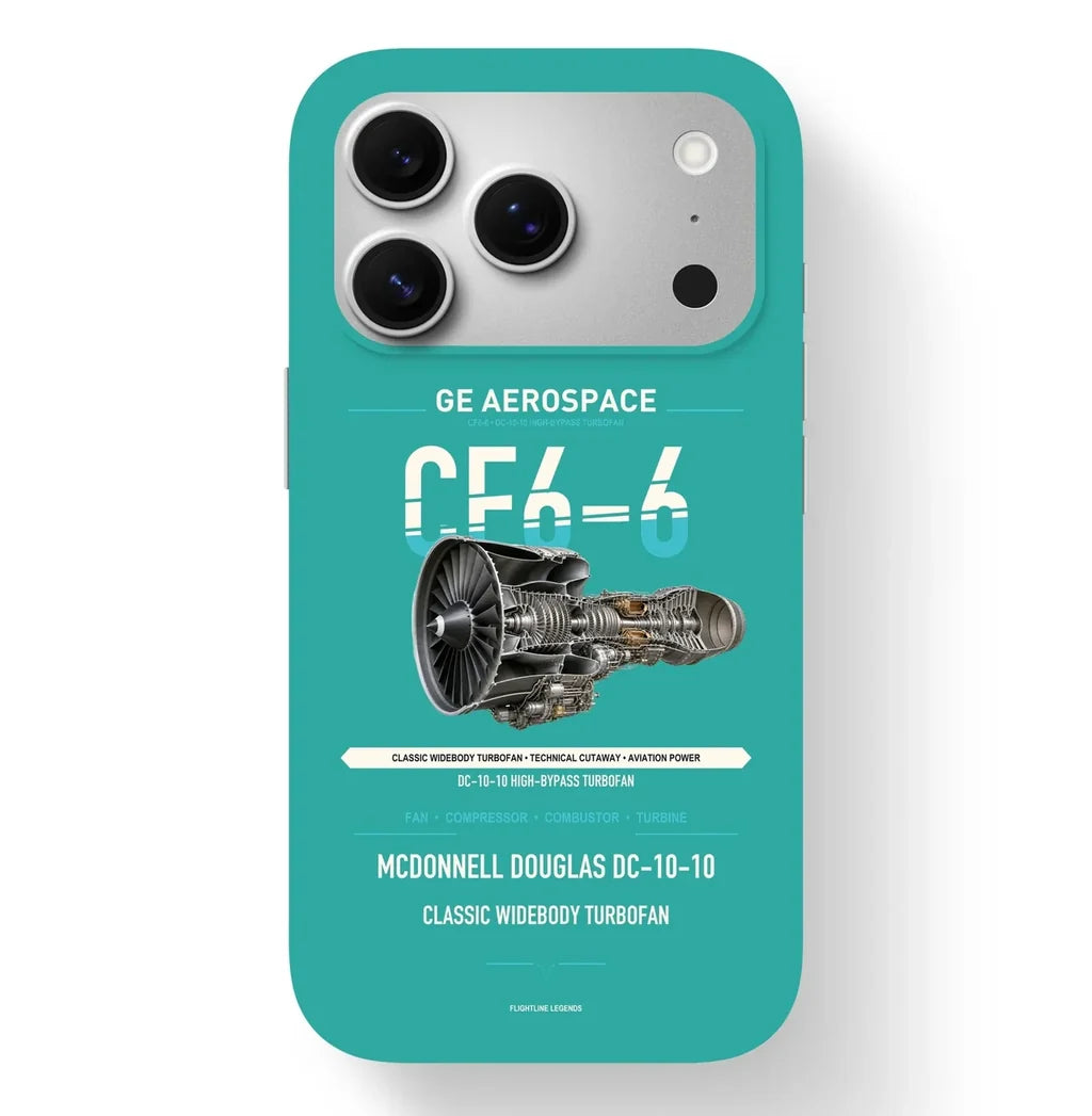 CF6-6 Case design on turquoise iphone case