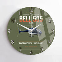 Thumbnail for Bell 505 design on green army no frame wall clock