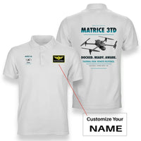 Thumbnail for DJI Matrice 3TD design on white polo with custom name badge