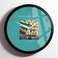 Thumbnail for VINTAGE G4017 - The Barnstormers - Designed Wall Clocks design on turquoise framed