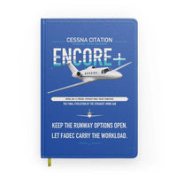 Thumbnail for Cessna Citation Encore+ design on blue notebook