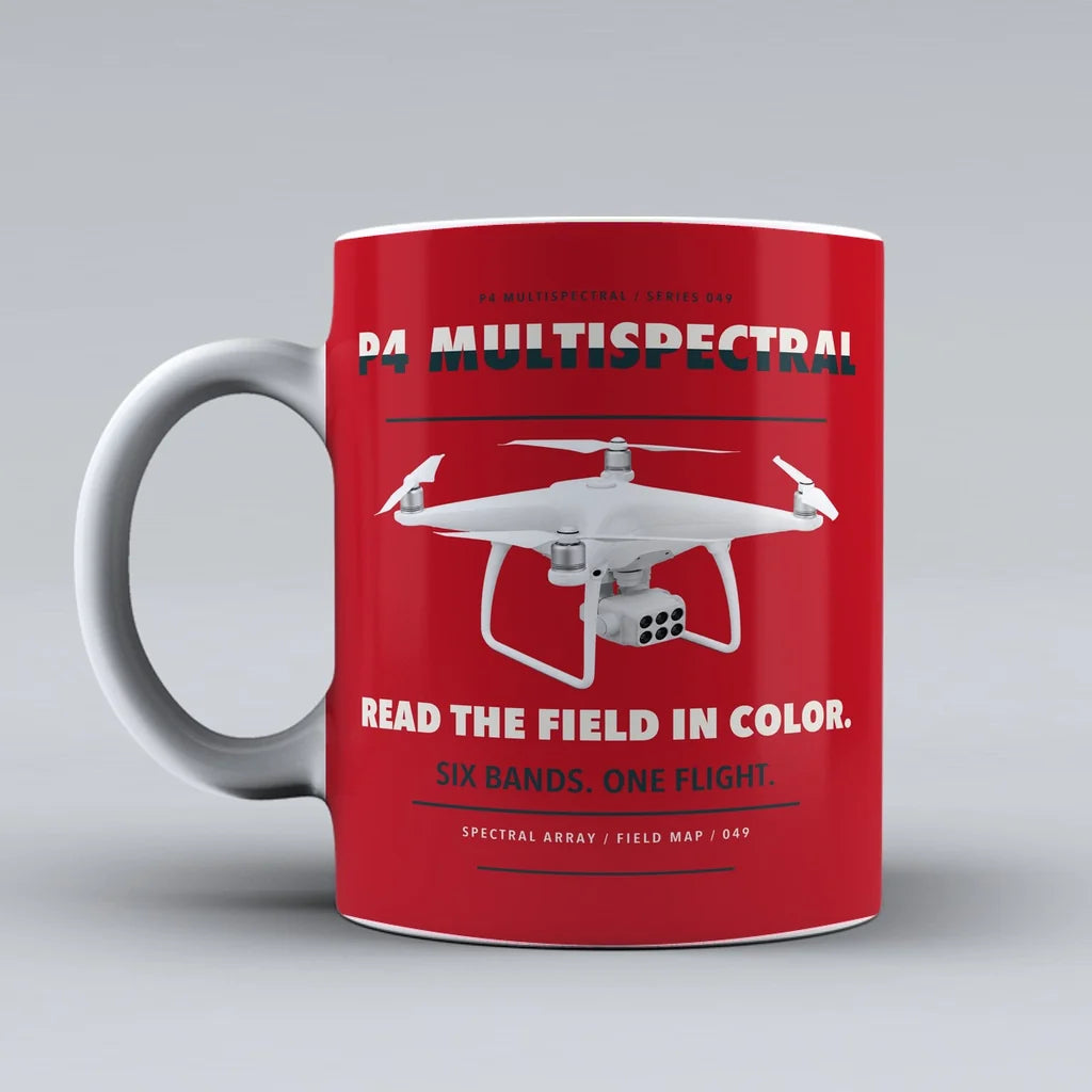 P4 Multispectral Mug design on red dji