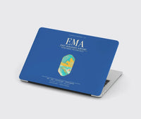 Thumbnail for East Midlands Airport (EMA) design on blue MacBook case
