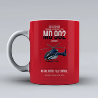 Thumbnail for MD Helicopters MD 902 Explorer design on red ceramic mug, double-side print