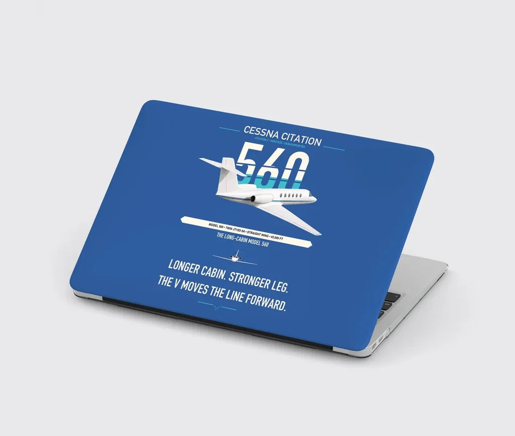Cessna Citation 560 - Citation V design on blue MacBook case