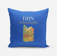 Thumbnail for Dothan Regional Airport (DHN) design on blue pillow