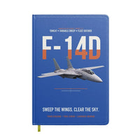 Thumbnail for F-14D Tomcat Sweep The Wings Clear The Sky design on blue notebook
