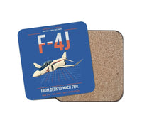 Thumbnail for F-4J Phantom II design on blue 1 piece coaster