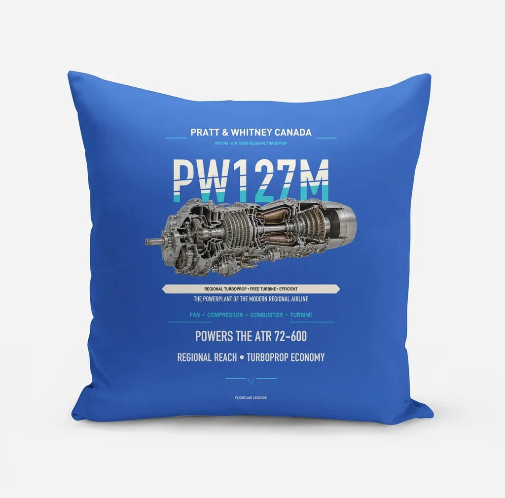 PW127M design on blue pillow