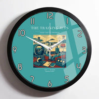 Thumbnail for VINTAGE G4126 - The Training Jets - Designed Wall Clocks design on turquoise framed