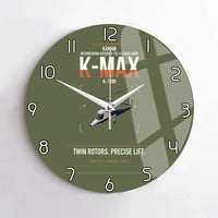 Thumbnail for Kaman K-1200 K-MAX design on green army no frame wall clock
