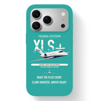 Thumbnail for Cessna Citation XLSPlus design on turquoise magsafe iphone case, for iPhone 17 Pro