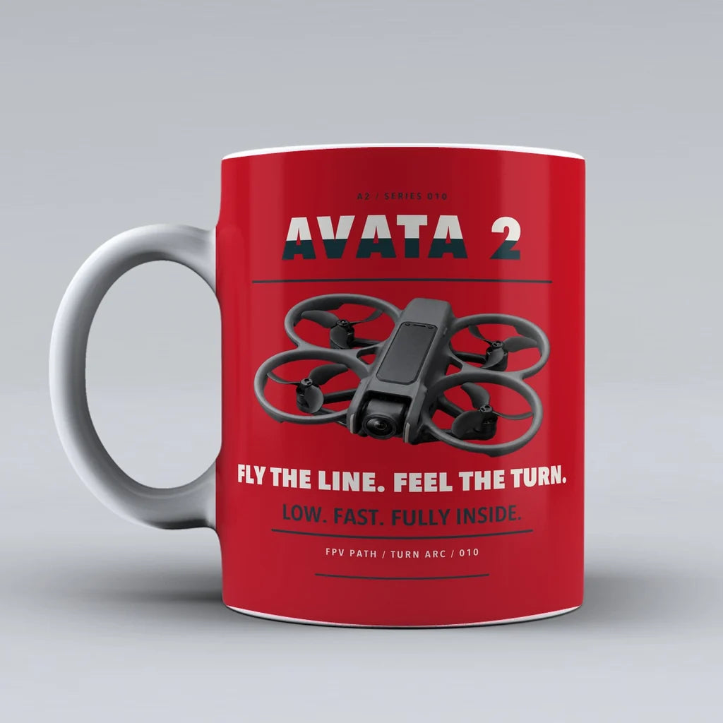 Avata 2 Mug design on red dji