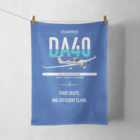 Thumbnail for Diamond DA40 design on blue towel