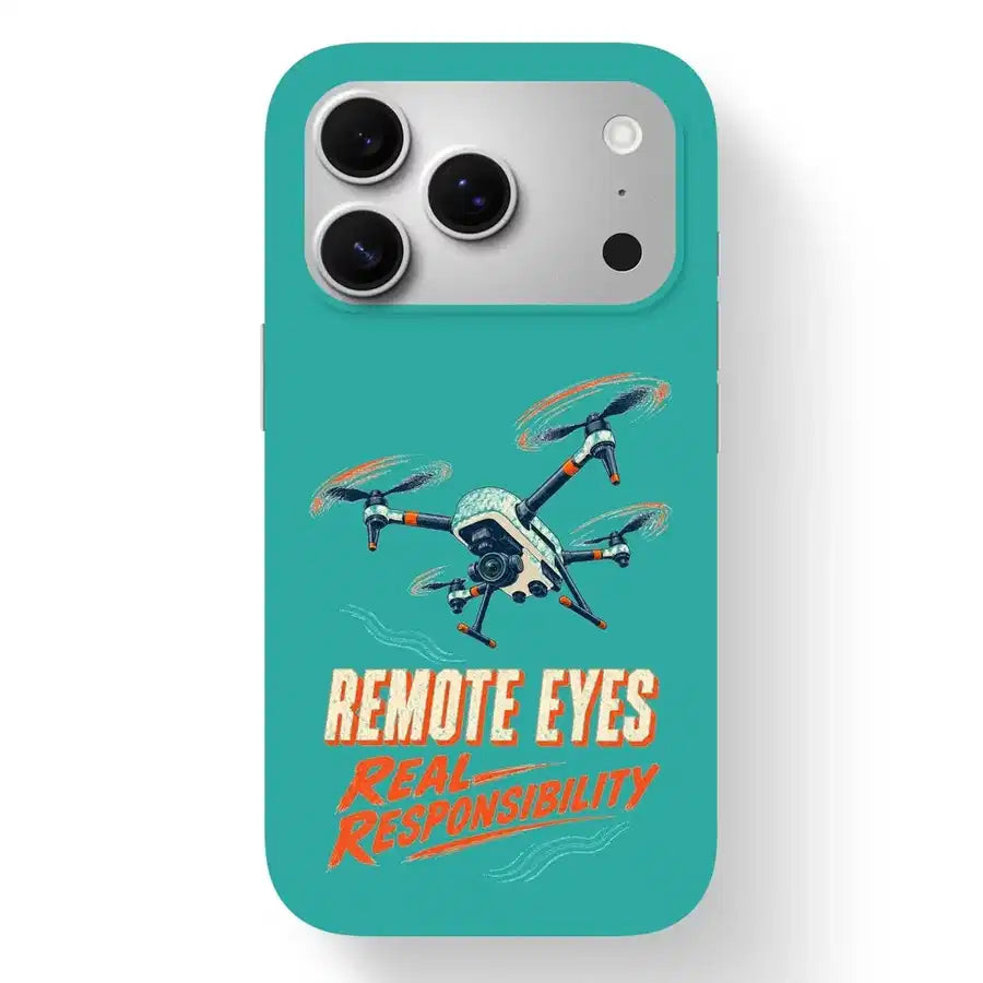 SIGNAL 584 - Remote Eyes Real Responsibility - MagSafe iPhone 17 Pro design on turquoise magsafe iphone 17 pro