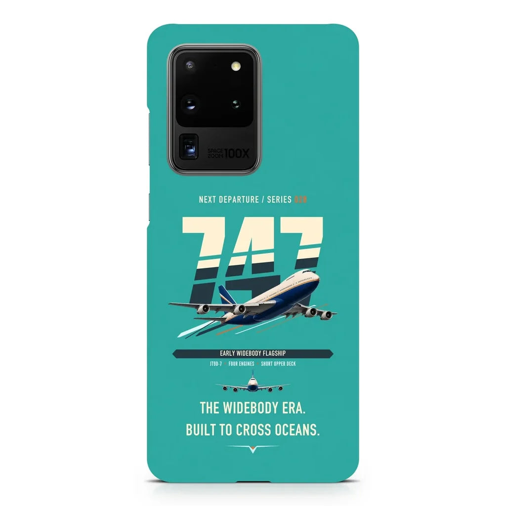 Boeing 747-200B design on samsung case - turquoise