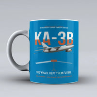 Thumbnail for KA-3B Skywarrior design on turquoise ceramic mug, double-side print