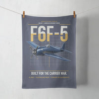 Thumbnail for F6F-5 Hellcat design on navy blue towel
