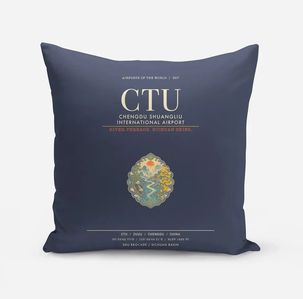 Chengdu Shuangliu International Airport CTU - Navy Blue