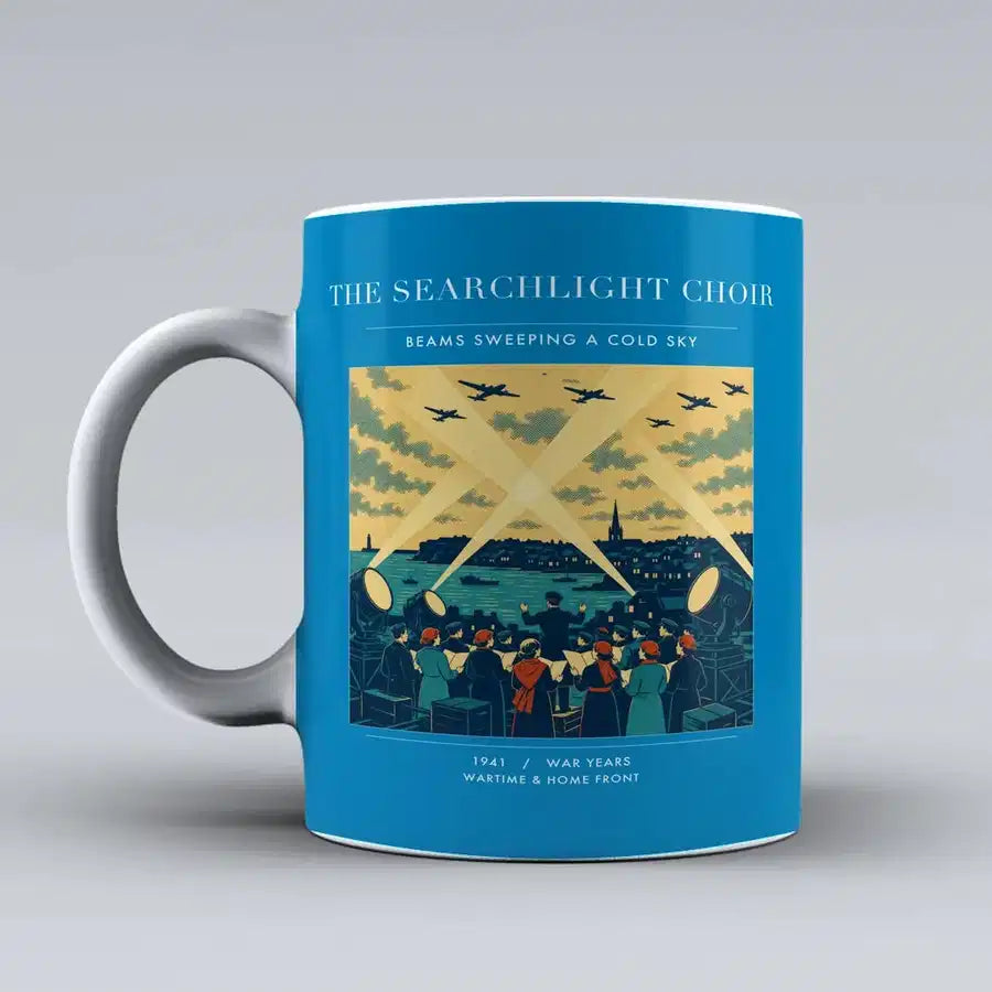 VINTAGE G4504 - The Searchlight Choir - Ceramic Mug design on turquoise