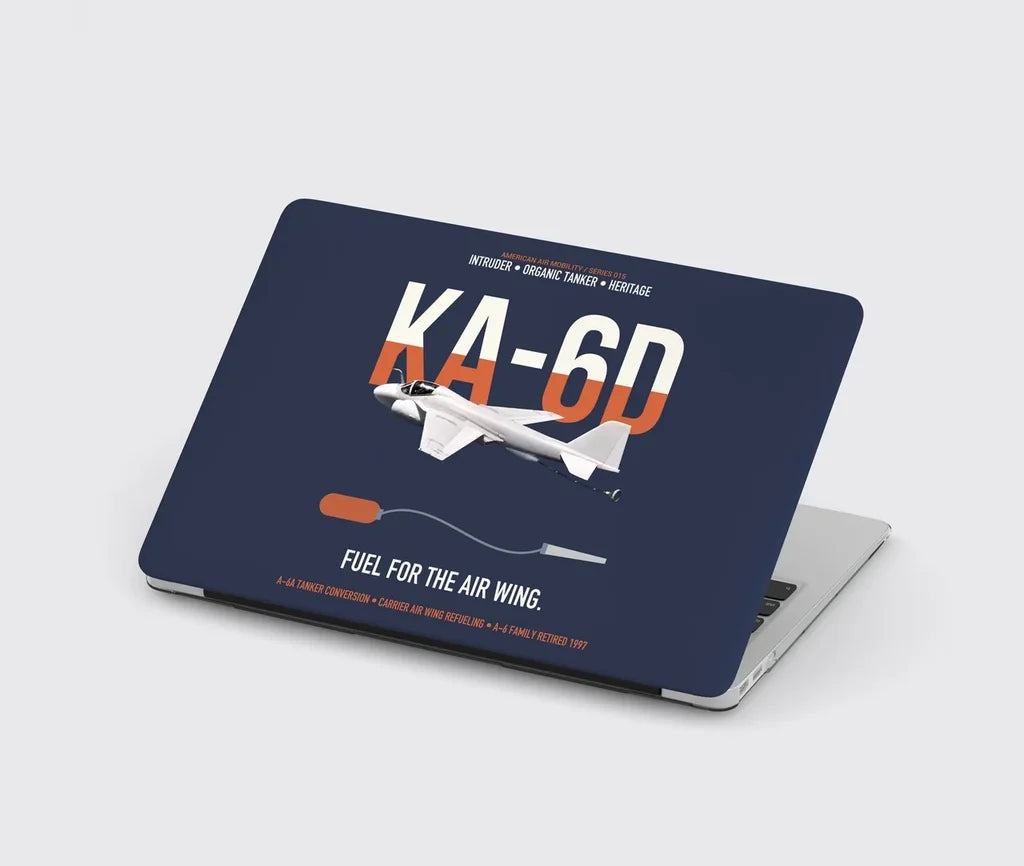 KA-6D Intruder design on navy blue MacBook case