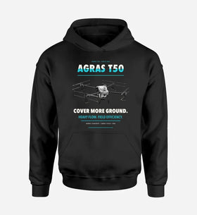 Single-Side Printing — DJI Agras T50 Drone Double-Side Hoodie