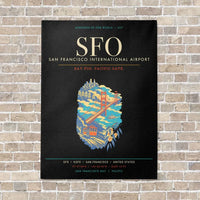 Thumbnail for San Francisco International Airport SFO - Canvas Framed - Black