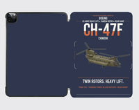 Thumbnail for Boeing CH-47F Chinook design on navy blue ipad tablet case
