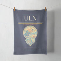 Thumbnail for Chinggis Khaan International Airport (ULN) design on navy blue towel