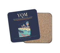 Thumbnail for Greater Moncton International Airport (YQM) design on navy blue 1 piece coaster
