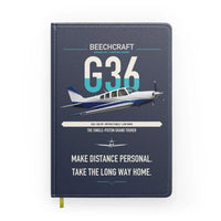 Thumbnail for Beechcraft Bonanza G36 design on navy blue notebook