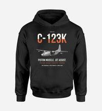 Thumbnail for C-123K Provider design on black double-side hoodie, single-side print