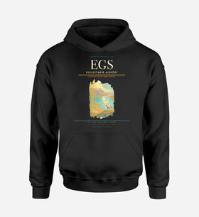 Single-Side Printing — Egilsstaðir Airport (EGS) Double-Side Hoodie