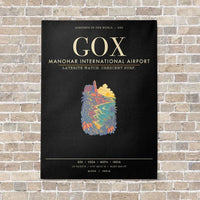 Thumbnail for Manohar International Airport Mopa GOX - Canvas Framed - Black
