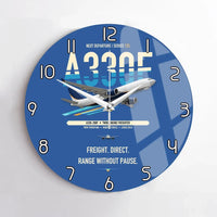 Thumbnail for Airbus A330-200F design on blue no frame wall clock