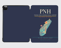 Thumbnail for Phnom Penh International Airport (PNH) design on navy blue ipad tablet case