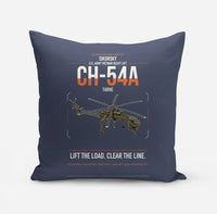 Thumbnail for Sikorsky CH-54A Tarhe design on navy blue pillow