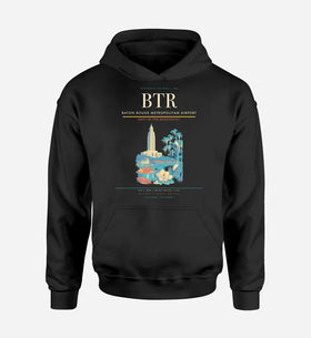 Single-Side Printing — Baton Rouge Metropolitan Airport (BTR) Double-Side Hoodie
