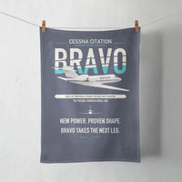 Thumbnail for Cessna Citation Bravo design on navy blue towel