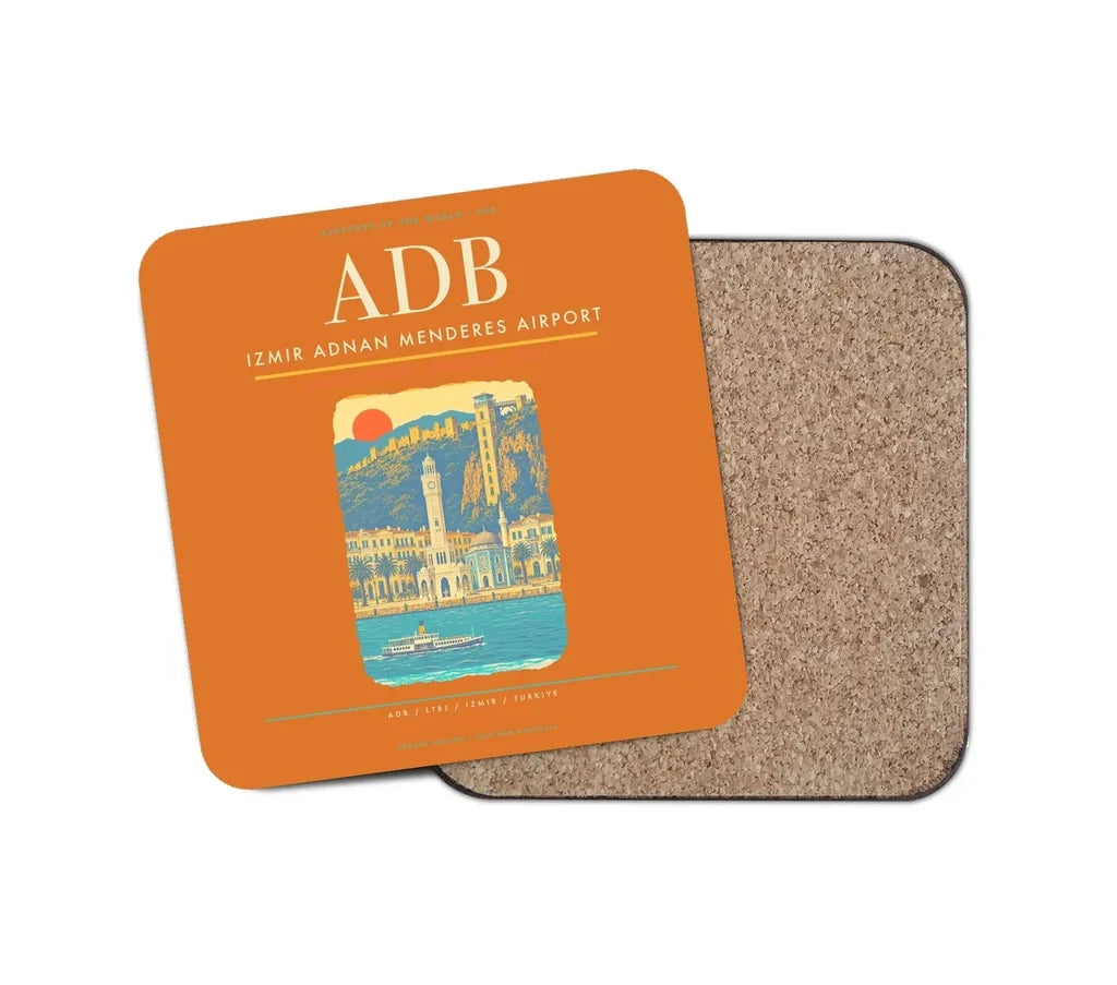 Izmir Adnan Menderes Airport ADB Coaster 1-Piece - Orange